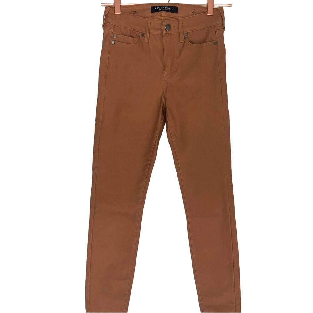 Liverpool Los Angeles Abby Skinny Jean Tuscan Yellow 2/26 Coated Jeans